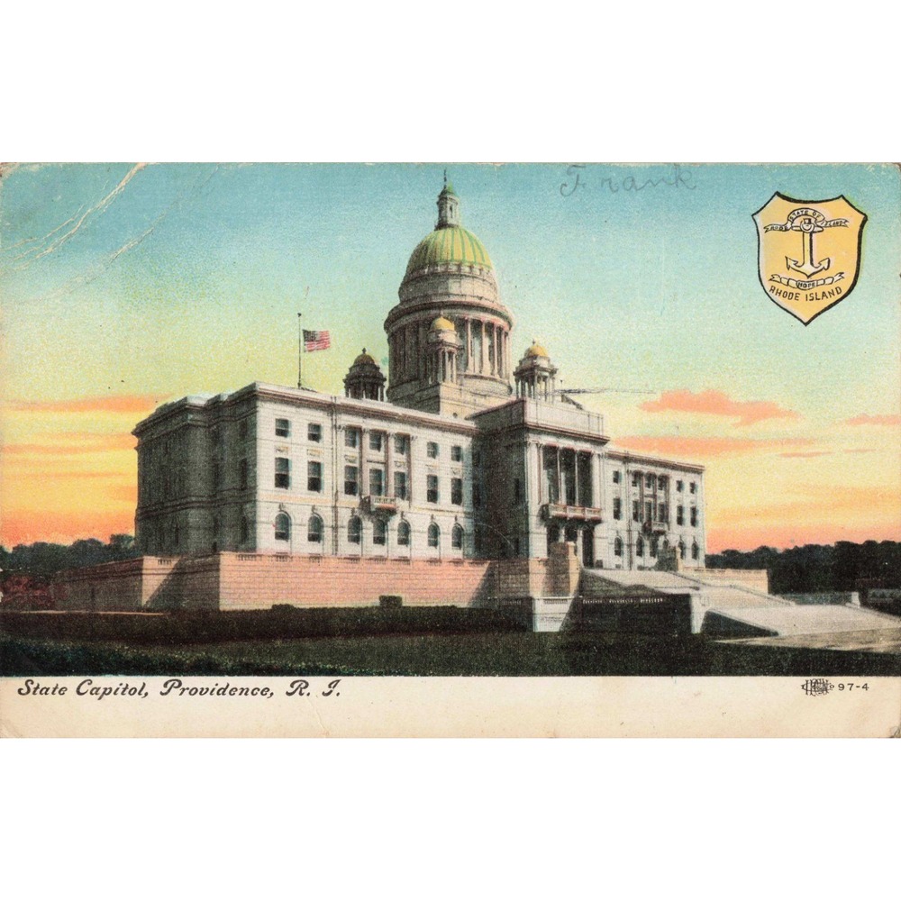 Vintage 1909 State Capitol Providence Rhode Island RI Postcard Postmarked VG- - Picture 1 of 2